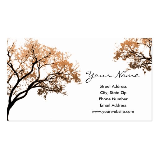 Fall Trees Business Cards (front side)