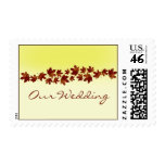 Fall Wedding Autumn Leaves Postage