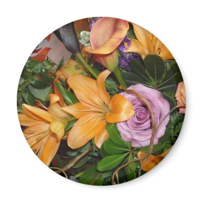 Fall Wedding Bouquet Refrigerator Magnet