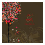 Fall wedding/diy background/red maple leaves invitations