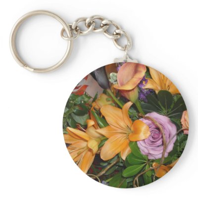 Fall Wedding Flowers Key Chain