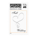 Fall Wedding Heart postage by White_Wedding Fall Wedding Heart postage