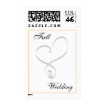 Fall Wedding Heart Postage Stamp