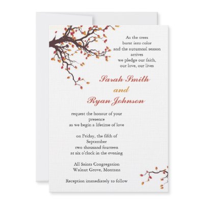 Fall Wedding Invitations