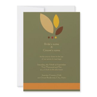 Fall Wedding Invitation invitation