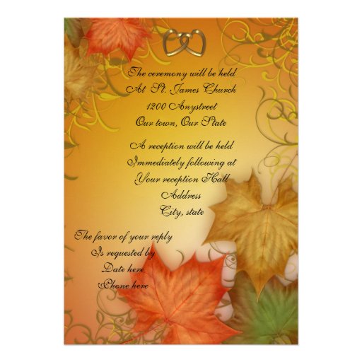Fall wedding Invitation or party