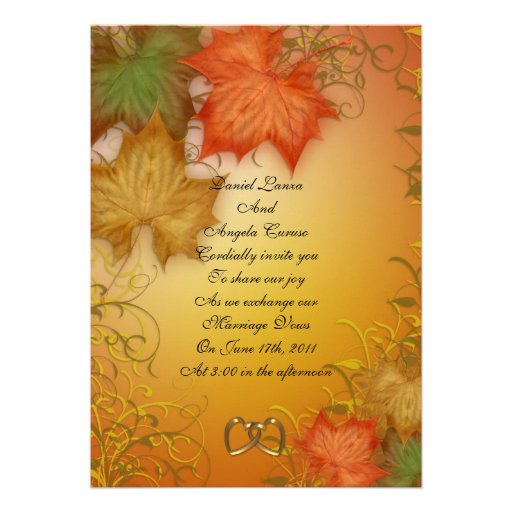 Fall wedding Invitation or party