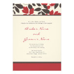 Fall Wedding Invitation (red + brown)