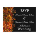 Fall Wedding Invitation Template postcards