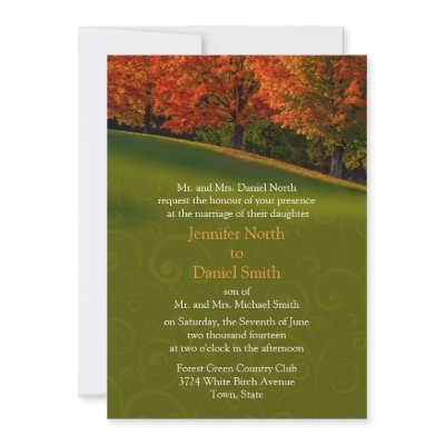 Fall Wedding Invitations