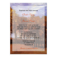 Fall wedding invitations from bride and groom custom announcement