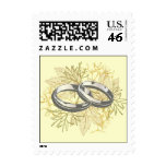 Fall Wedding Leaves Postage Stamps