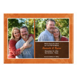 Fall Wedding Photo Save the Date Announcement