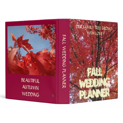 Wedding Planning Books on Fall Wedding Planner Binder Gift Book  Autumn Wedding Bride S Planner