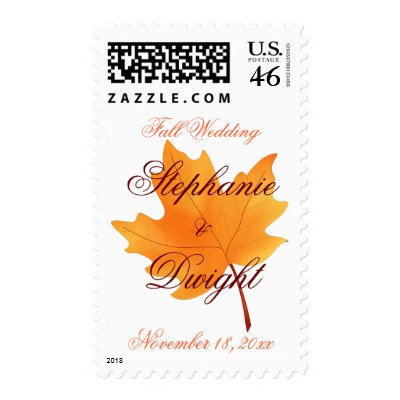 Fall Wedding Postage