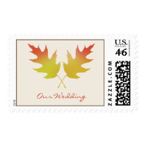 Fall Wedding Postage - Oak Tree Leaves