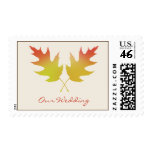 Fall Wedding Postage - Oak Tree Leaves
