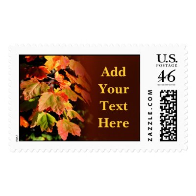 Fall Wedding Postage Stamp