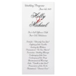 Fall wedding program chic classy colorful reds rack cards