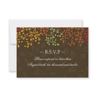 Fall Wedding Reply Cards invitation