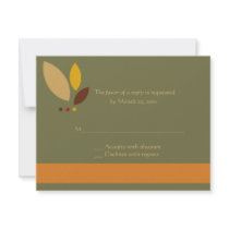 Fall Wedding Reply cards invitations