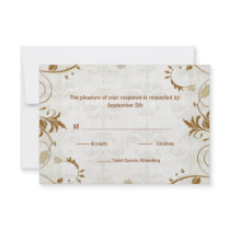 Fall Wedding Response Card Custom Invites