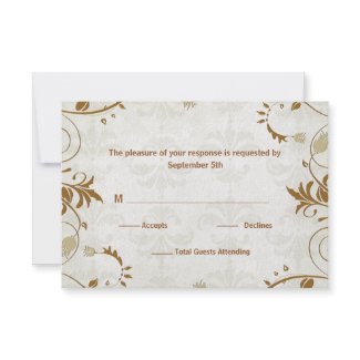 Fall Wedding Response Card invitation