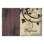 Fall Wedding Response RSVP Card Barn Board Personalized Invitations