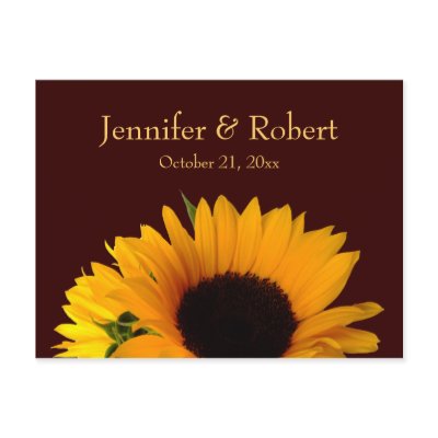 Fall Wedding RSVP Postcard