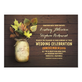 Fall wedding & rustic mason jar invitations 5