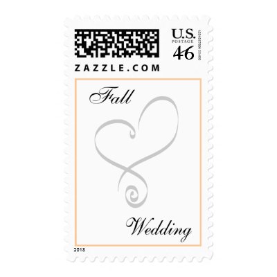 Fall Weddings Save The Date Postage Stamp