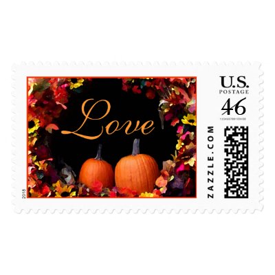Fall Weddings Save The Date Postage Stamp