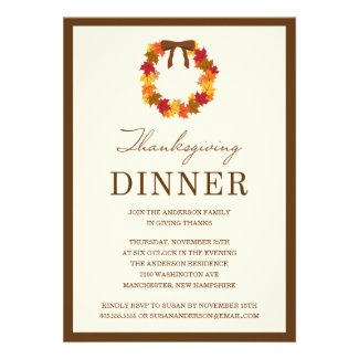 FALL WREATH IN BROWN | THANKSGIVING DINNER INVITE