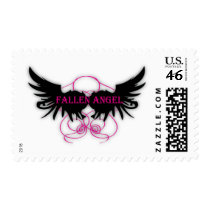 Fallen Angel Postage Stamp -pink