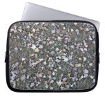 Fallen leaves on grass computer sleeve