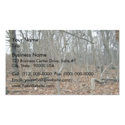 Fallen leaves on the forest floor business cards