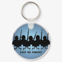 Fallen Soldiers Key Chain Lest We Forget War Hero keychains