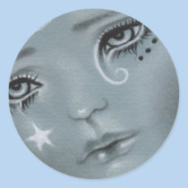 Fallen star doll face Sticker stickers