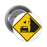 Falling Chicken Zone Highway Sign Pins