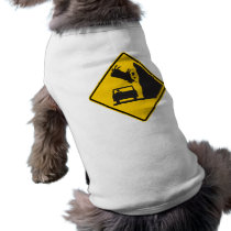 Falling Cow Zone Highway Sign pet clothing by wesleyowns Falling Cow Zone Highway Sign pet clothing