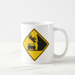 Falling Cow Zone Highway Sign Mugs