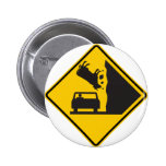 Falling Cow Zone Highway Sign Pins