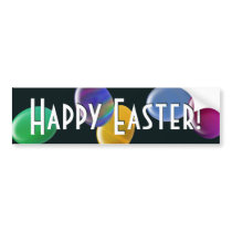 Falling Eggs Happy Easter! bumper stickers
