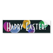 Falling Eggs Happy Easter! bumper stickers