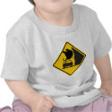 Falling Elephant Zone Highway Sign t-shirts