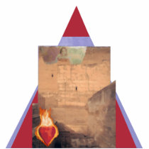 Falling Flaming Heart Photo Sculpture