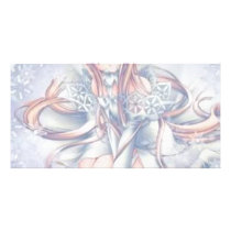 falling girl custom photo card