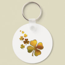 Falling Gold Shamrocks (Irish) Design keychains by mrssocolov Falling Gold Shamrocks (Irish) Design keychains