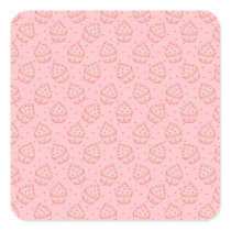 Falling Heart Cupcake Pattern Stickers