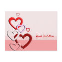 falling hearts pink background postcards by partypassion falling hearts pink background postcards